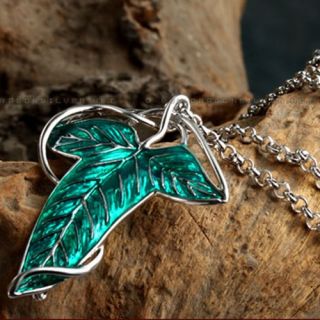 Lord of The Rings Elven Leaf Brooch with Chain Necklace