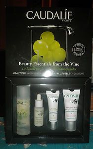 Caudalie Beauty Essentials Set Eye Lip Cream Radiance Serum Vinosource 