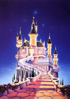 Cinderella Castle Camelot Princess Art Signed Souders