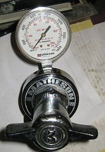 Matheson 3476 Pressure Gauge Regulator Inlet 350 PSI Tag 373