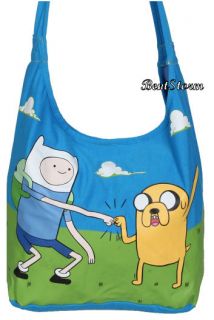 NWT Adventure Time Finn And Jake Fist Bump Hobo Tote Bag Characters 