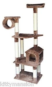 Baltimore Cat Tree Furniture Condo Scratching Post in Mocha by Kitty 