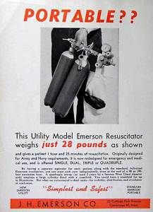 1948 JH Emerson Resuscitator Firefighting Equipment Ad