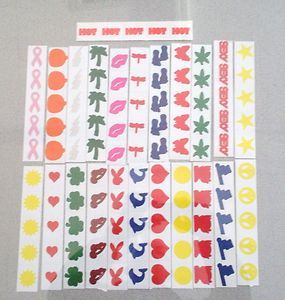ASSORTED TANNING STICKER 100 Stickers Scrapbooking Crafts Stick Almost 