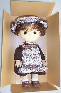 Darling Debra Doll w Rooted Hair Brown Cloth Dress with Lace Great 