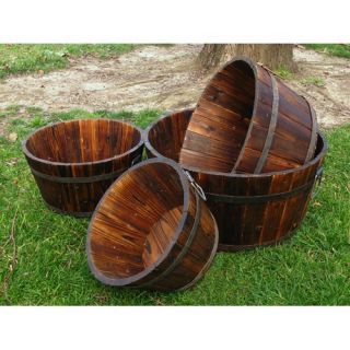 Our back to nature barrels, offered in antique gray, are great as 