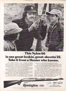 1977 Remington Ad Nylon 66 22 Rifle Catfish Hunter