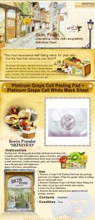   Platinum Grape Cell Peeling Pad + White Mask Sheet SKIN FOOD RUBYRUBY