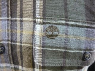 timberland green plaid chamois button shirt size 3xl