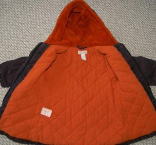 Catimini Girls Sz US 3 3T EUR 94 Purple Orange Denim Winter Coat 