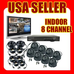 Channel Indoor CCD Security Camera System DVR 1TB 8CH H 264 