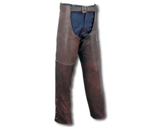 Retro Brown Premium Leather Motorcycle Chaps Pants LC15