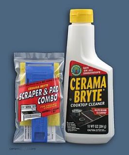 Glass Top Range Cleaning Kit Cerama Bryte Scraper Pad