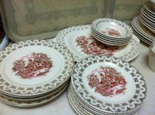 LOT 36 PCS TRIUMPH Made in U.S.A. LIMOGES Warranted 22K Gold China 