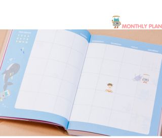 2013 Cute Space Cat Travel Bus Schedule Planner Diary Book Journal for 