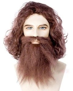 Caveman Geico Neanderthal Costume Wig Beard Set Cro Magnon