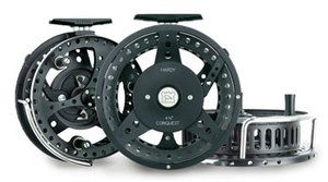 Hardy Conquest 4 Black Center Pin Reel, New ,CLOSEOUT 