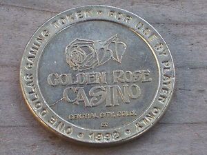   Gaming Token from The Golden Rose Casino Central City Co 1992