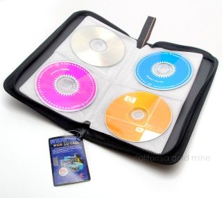 CD Media Storage Binder 56 Disc Sleeves CD Holder Carrying Case Wallet 