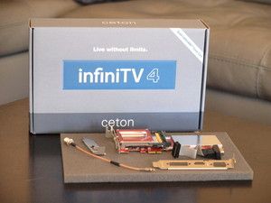 Ceton InfiniTV 4 PCIe   4 channel Internal Cable TV Tuner Card