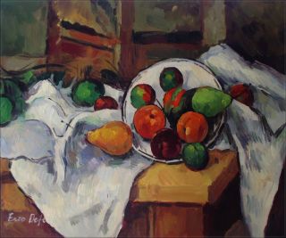   Hand Painted Oil Painting Repro Paul Cezanne Table Conner