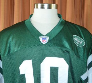 New York Jets Chad Pennington 10 Reebok NFL Sewn Football Jersey Mens 