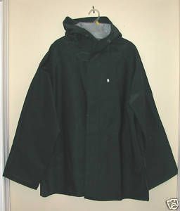 New Cedar Key PVC Fishing Rain Suit Hooded Jacket Bib L