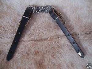 Black Western Leather Double Chain Curb New Horse Tack
