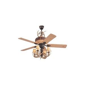   Fan Company 52 Great Lodge Pine 5 Blade Ceiling Fan with Remote