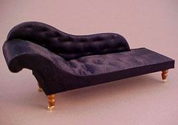 Dollhouse Miniature Lincoln Sofa Chaise Lounge Vintage