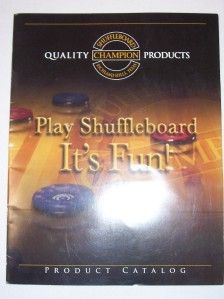 Champion Shuffleboard Product Catalog 2008 Tables