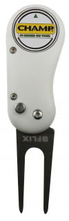 Authentic White Champ Flix Golf Switchblade Divot Tool + Ball Marker 