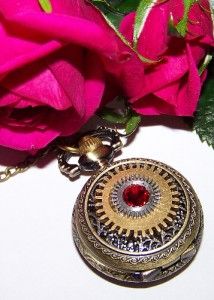 Working Pocket Watch Steampunk Necklace with Vintage Clock and Watch 