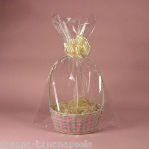 20 Basket Bags for Wrap Seal Gift Baskets 24X30 Cello