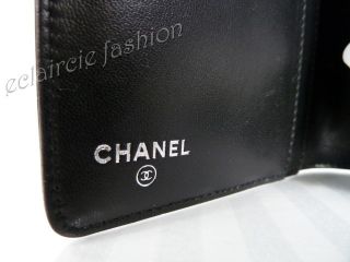 Chanel Symbol Lucky Charms Black Patent Credit Card Organizer Clutch 