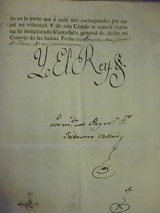 1799 SPAIN CHARLES IV KING OF SPAIN ORIGINAL SIGNED DOCUMENT INDIAN 