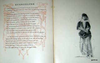 Howard Chandler Christy Illustrated 1905 Book Evangeline Artwork 