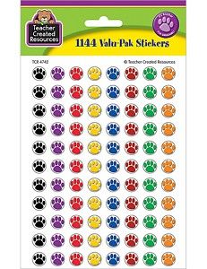 1144 Paw Prints Mini Stickers Cats Dogs Teacher New
