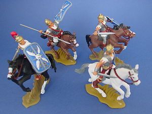 Roman Toy Soldiers Mounted Cavalry Britains Deetail DSG White 1 32 