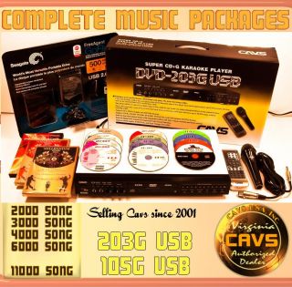 Cavs 203g USB Karaoke Player 7000 Song Music Pack Hard Drive