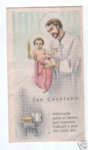 Argentina Saint San Cayetano Cayetan Holy Card Cards