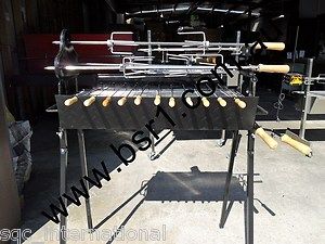 Charcoal Spit Rotisserie Cypriot Cyprus Grill SP010 Stainless steel 