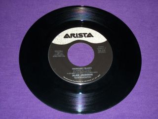 Alan Jackson Mercury Blues Chattahoochee Club Mix RARE 7 Vinyl 45 RPM 