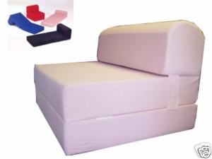 Pink Sleeper Chair Folding Foam Bed Guest Cushion Beds