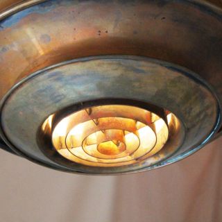 vintage art deco copper ceiling lamp hanging light fixture made of 