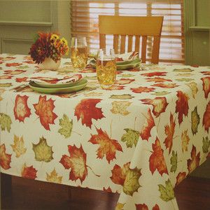 Cedar Brook Autumn Leaves Fall Tablecloth Various Sizes Available 
