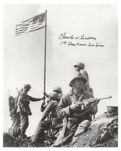 Charles w Lindberg Iwo Jima Flag Raiser Autograph