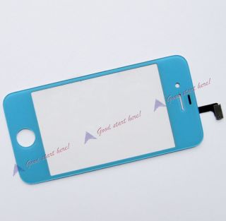 New Glass LCD Touch Screen Digitizer Replacement for iPhone 4G Blue 