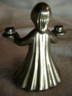 Wm A Rogers Silver Plated Angel Candle Holder 3 