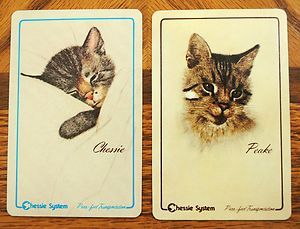 Chesapeake Railway Cat Kitten Peake Chessie A Swap Playing Card Pair 
